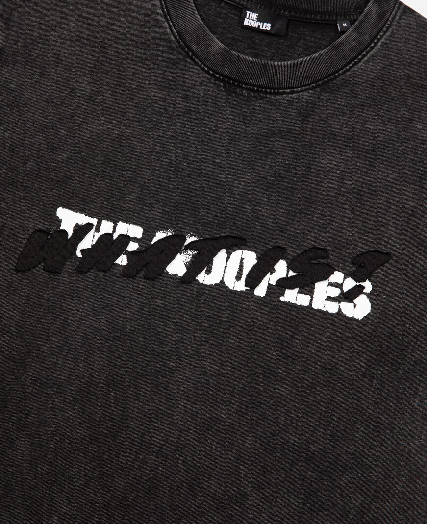 The Kooples MEN BLACK WASHED black what is t-shirt
