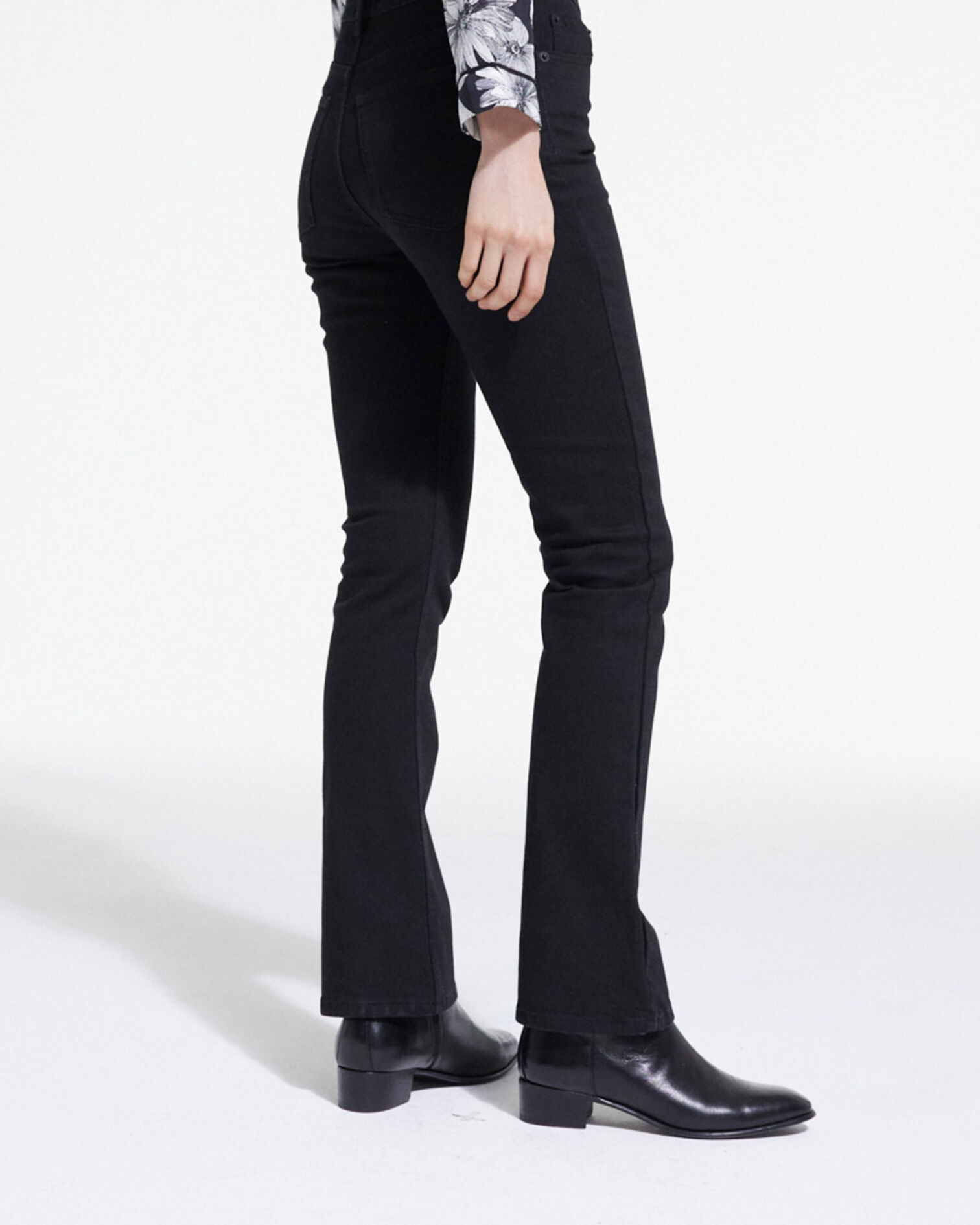 Jean flare noir, BLACK, hi-res image number null