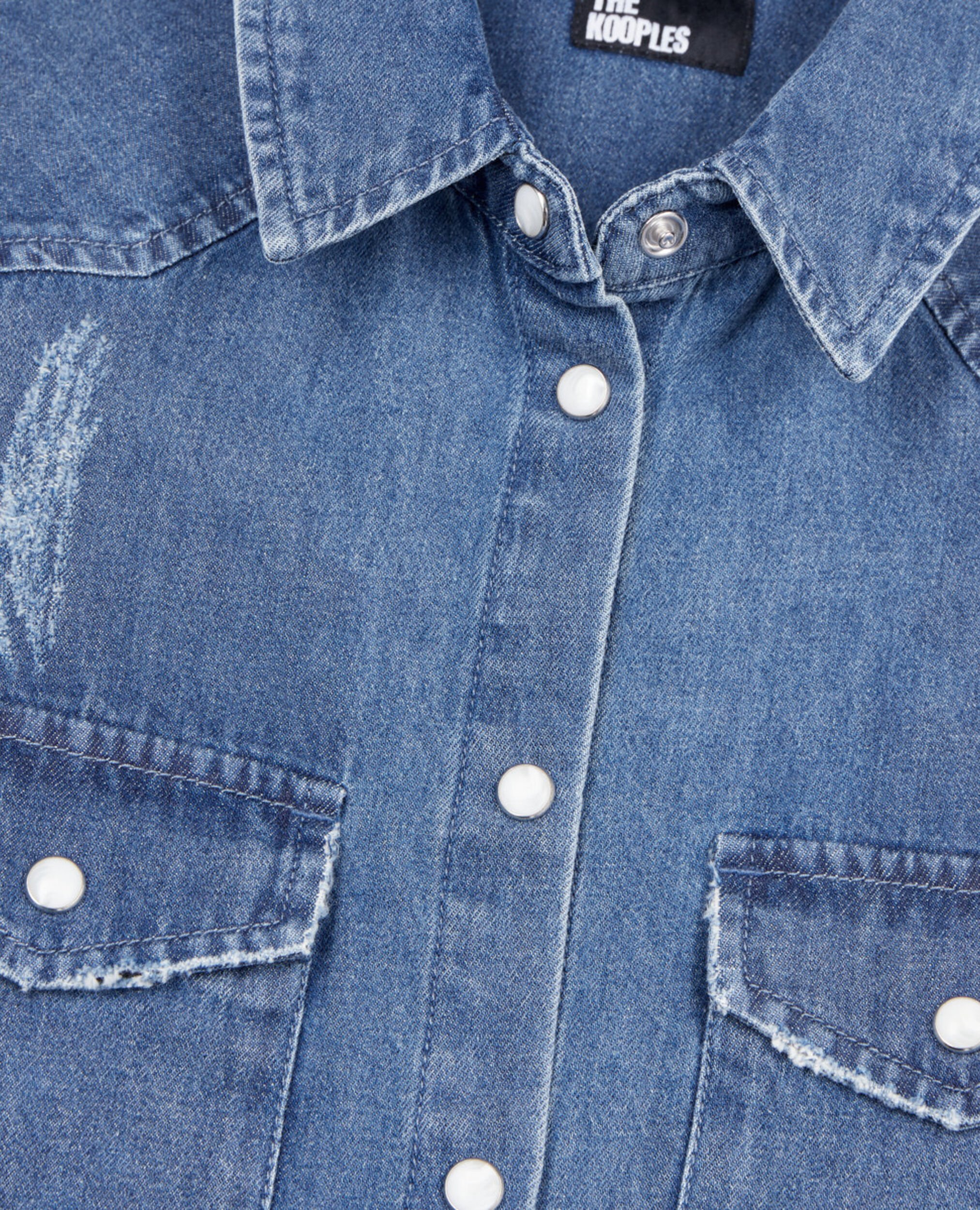 Sleeveless blue denim shirt, USED RAPIECE, hi-res image number null