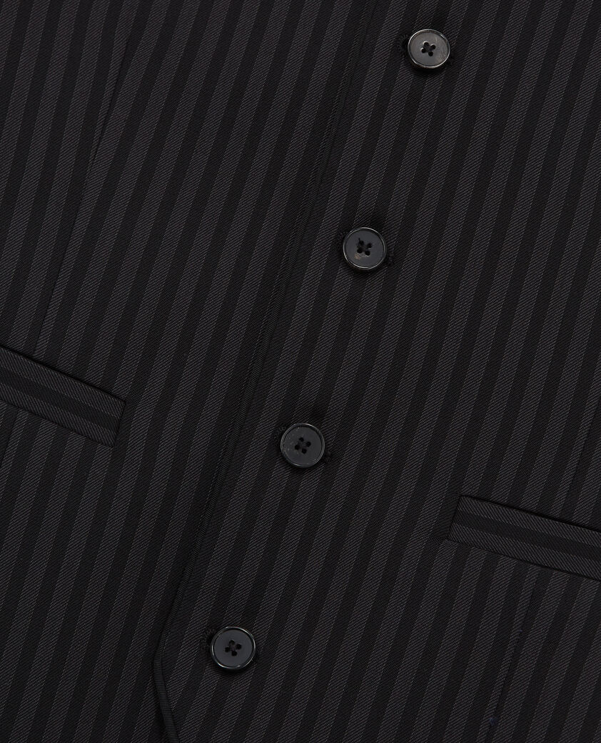 The Kooples HERREN BLACK GREY schwarze anzugweste aus wolle