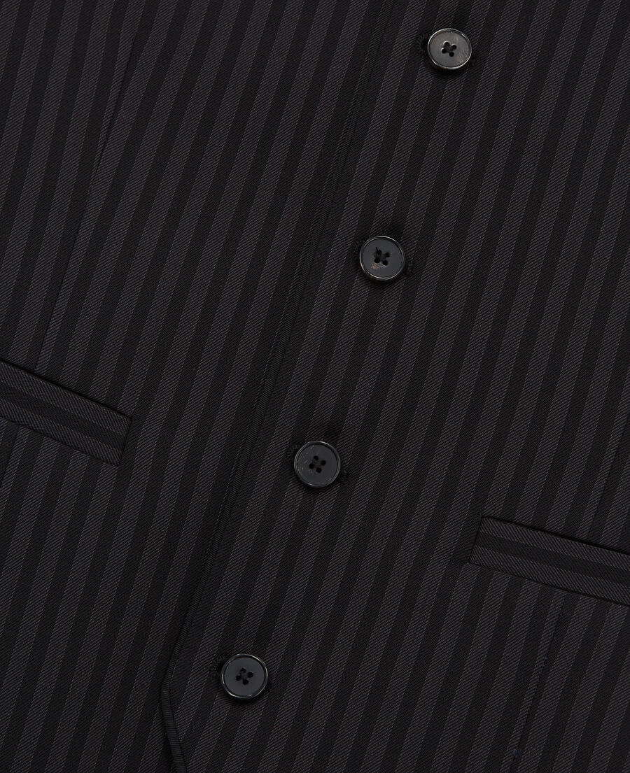 The Kooples HERREN BLACK GREY schwarze anzugweste aus wolle