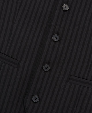 The Kooples HERREN BLACK GREY schwarze anzugweste aus wolle