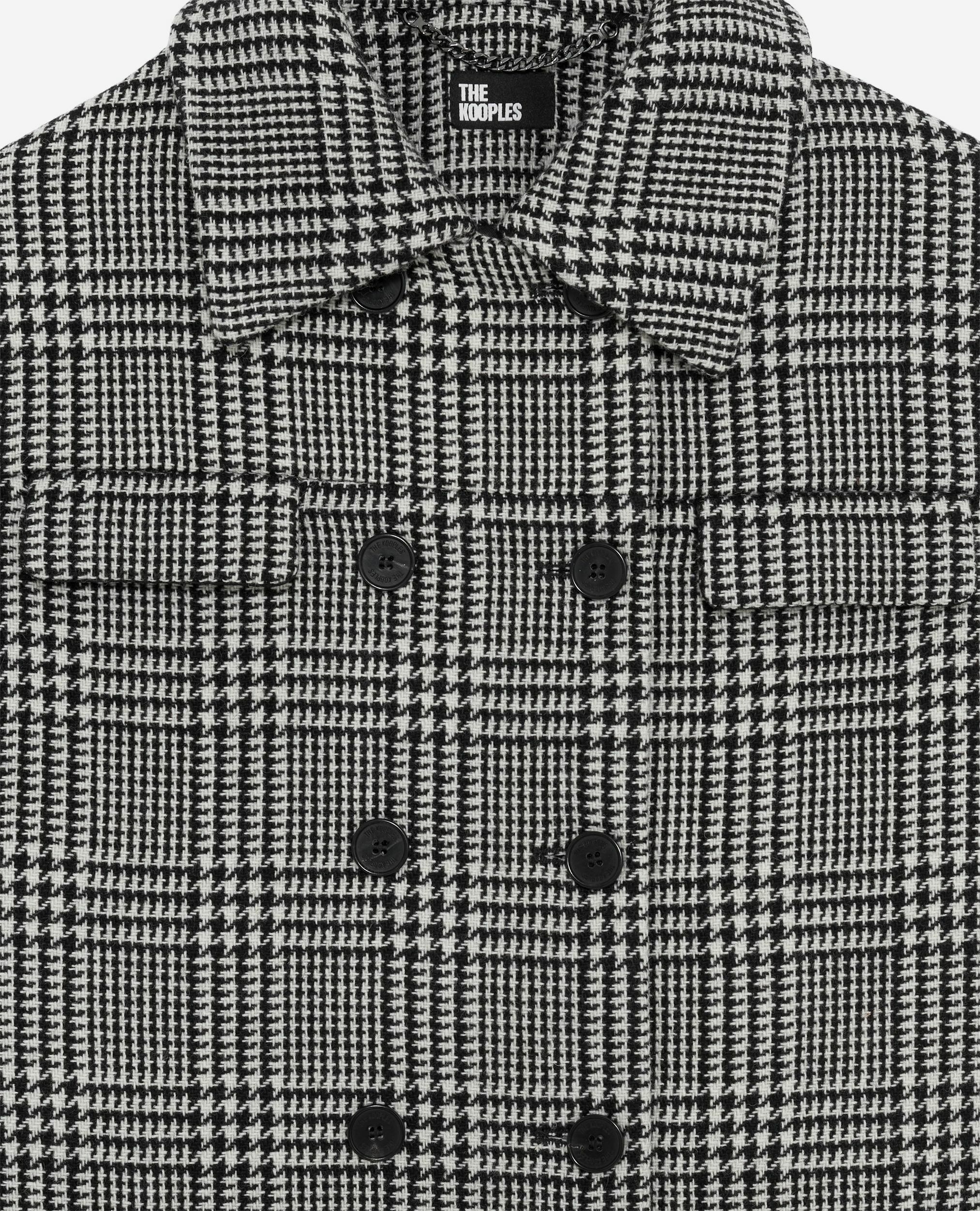 Black and white patterned jacket, BLACK GREY, hi-res image number null