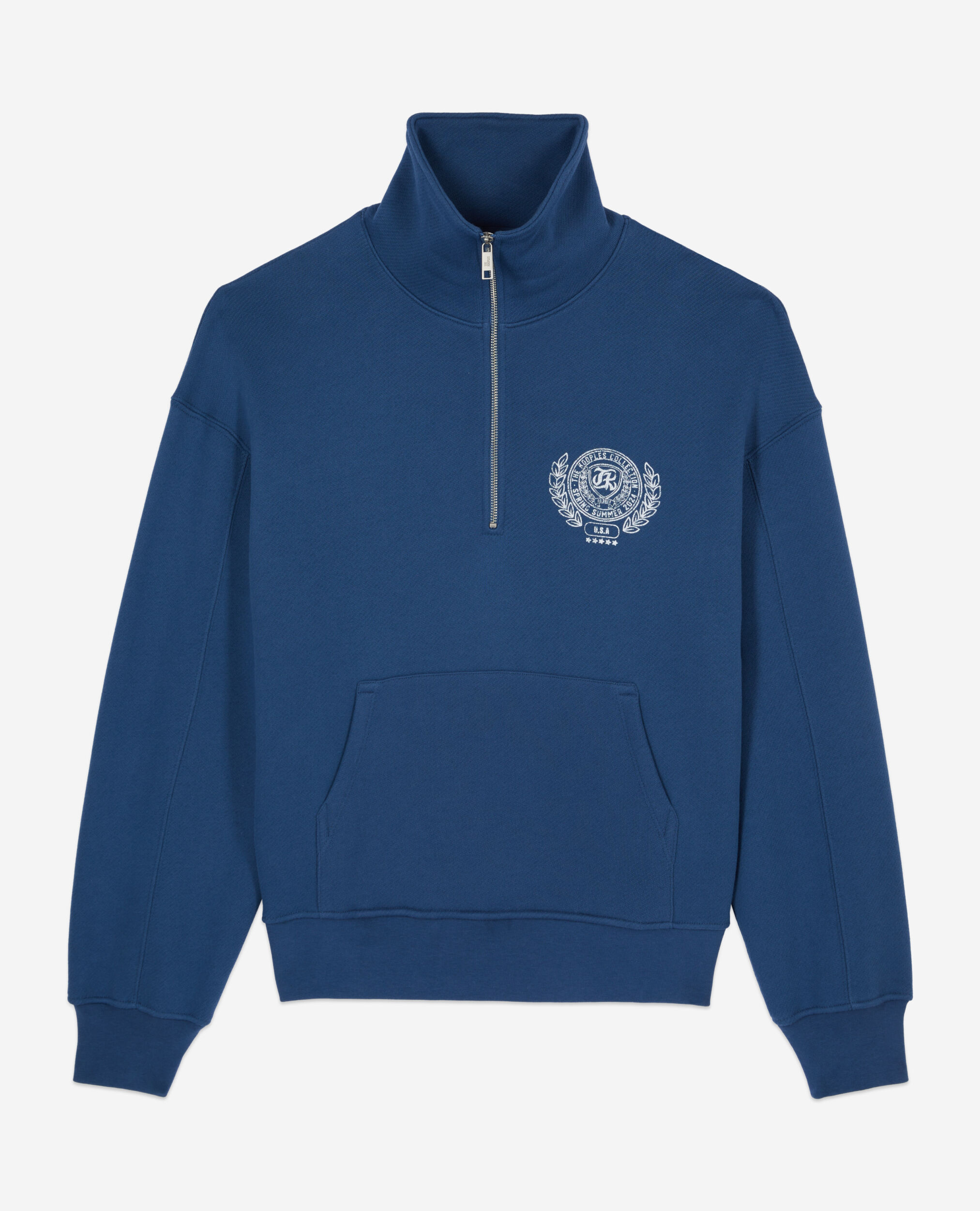 Sweatshirt bleu roi avec sérigraphie Blason, MIDDLE NAVY, hi-res image number null