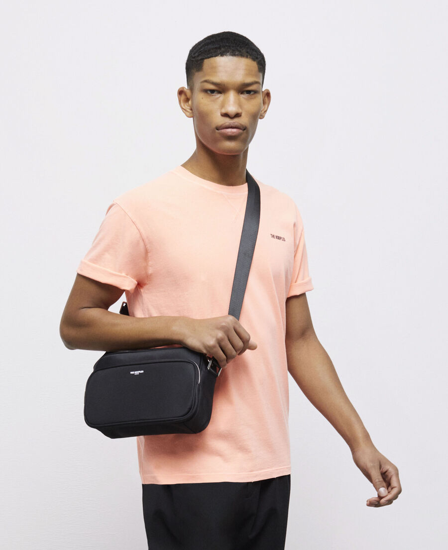 fluorescent orange t-shirt with logo