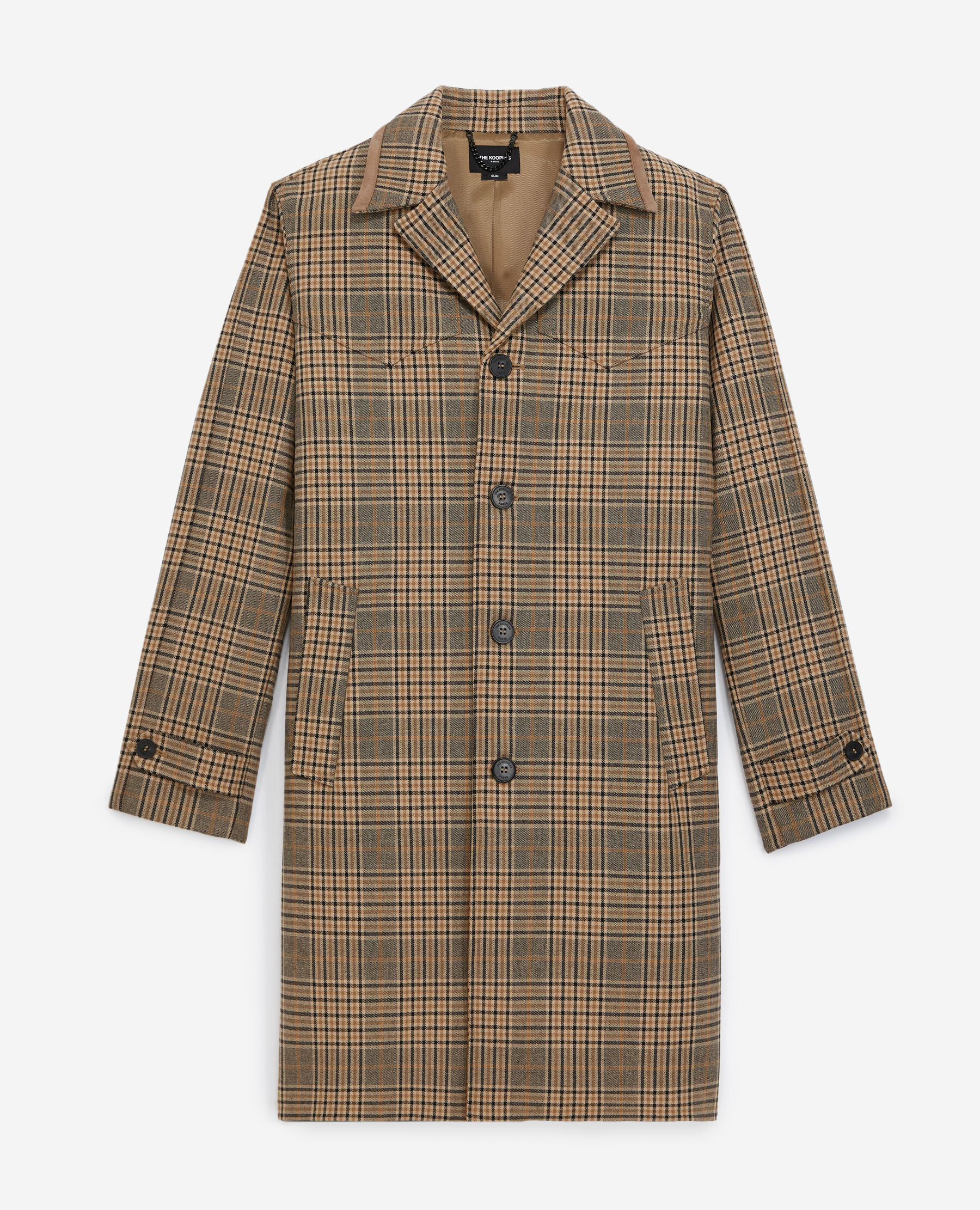 Plaid trench coat mens clearance