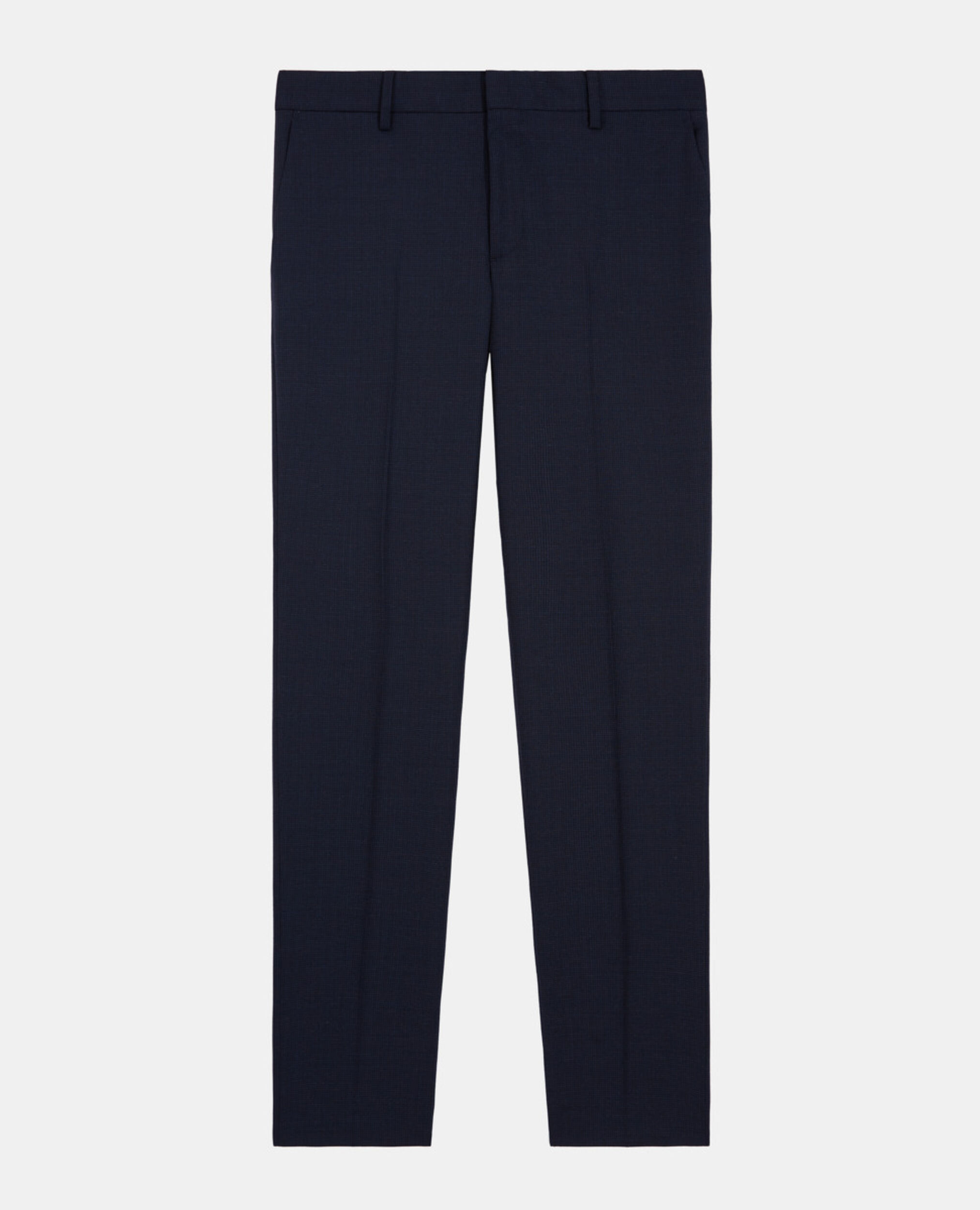 Navy blue wool suit pants, NAVY, hi-res image number null