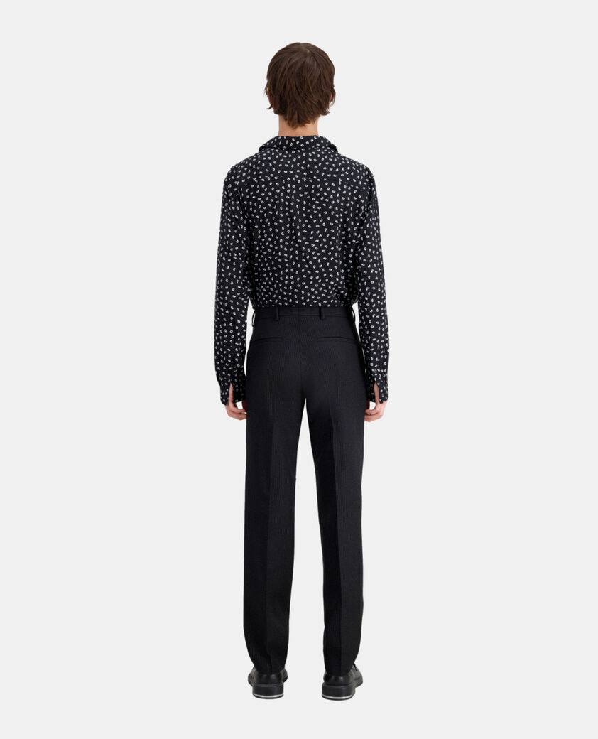 The Kooples MEN BLACK-ECRU black striped suit trousers