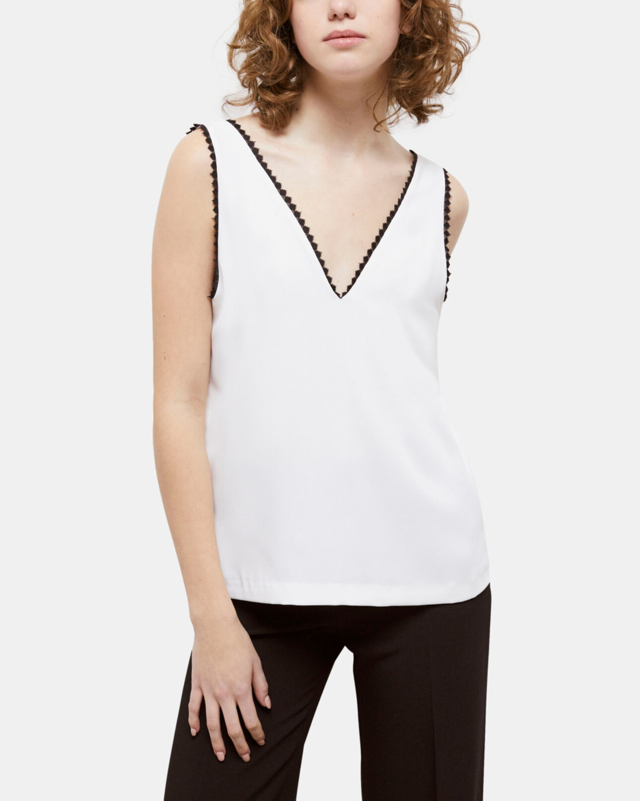 The Kooples WOMEN ECRU ecru top