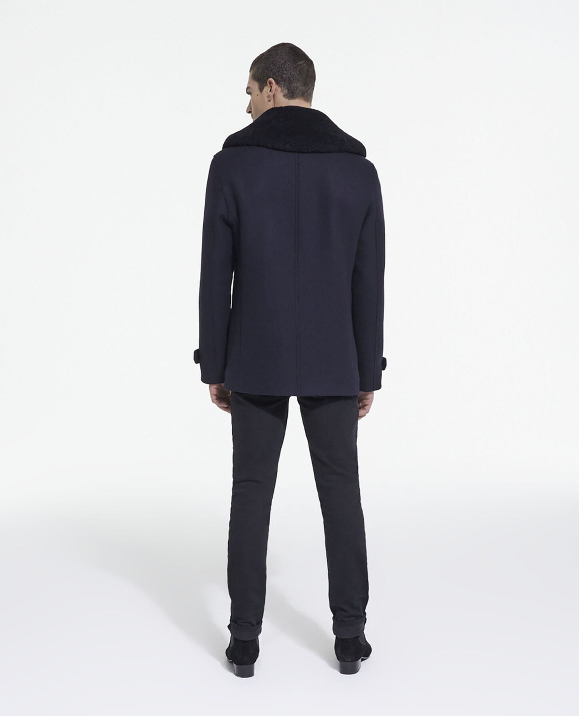 Manteau en laine bleu marine, DARK NAVY, hi-res image number null