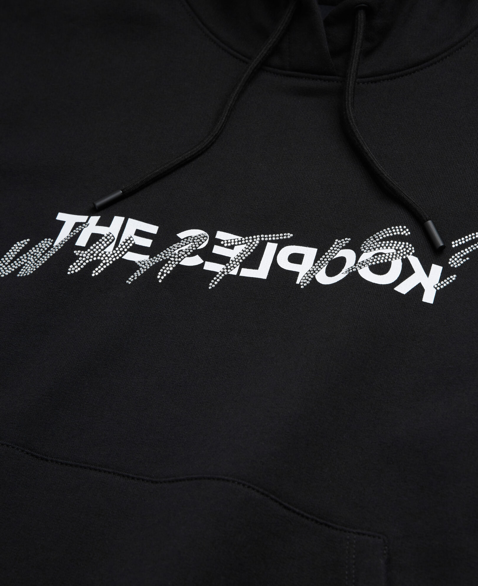 The Kooples DAMEN BLACK damen schwarzes sweatshirt mit „what is“-strassbesatz