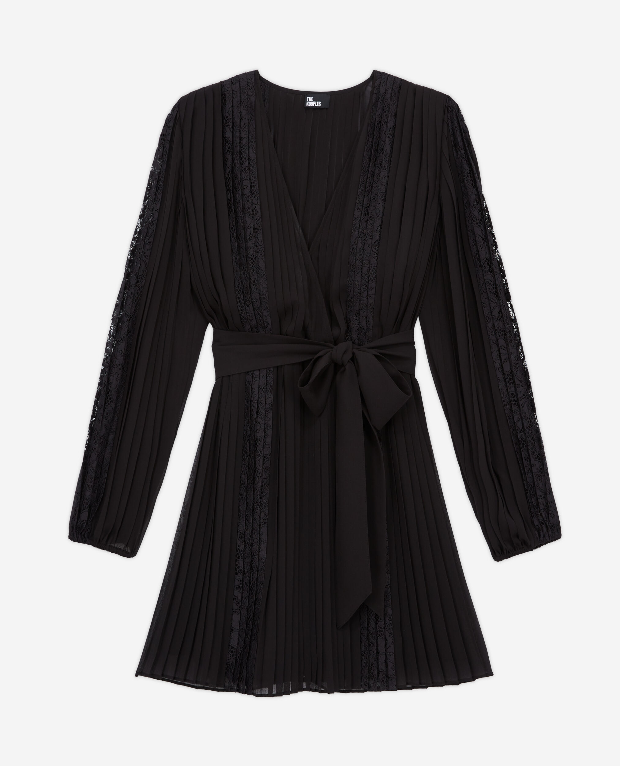 Short black lace dress, BLACK, hi-res image number null