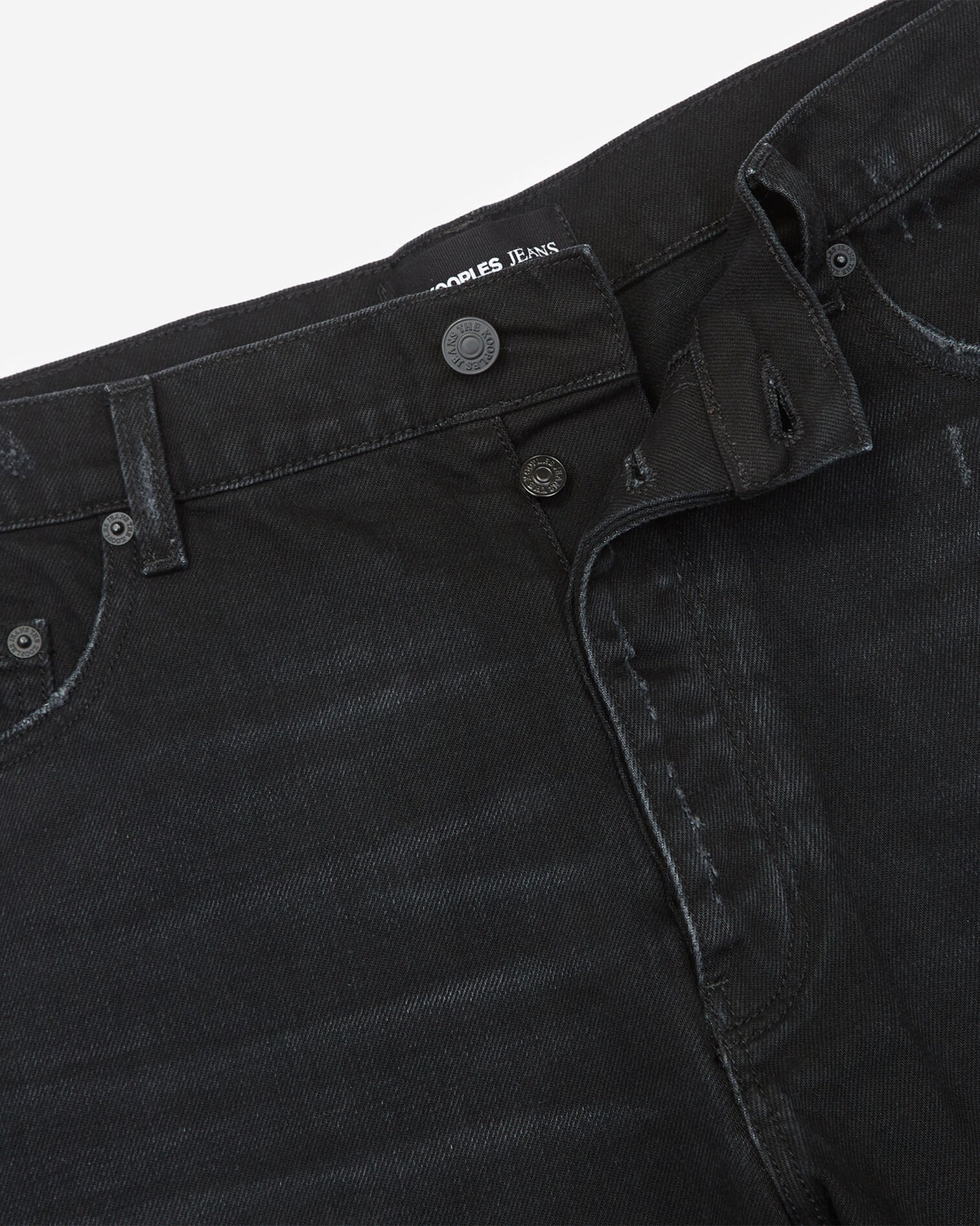 Ripped black denim shorts, BLACK WASHED, hi-res image number null