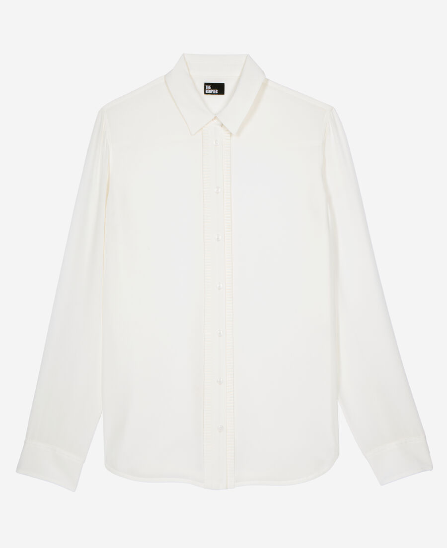 The Kooples WOMEN ECRU unbleached silk shirt