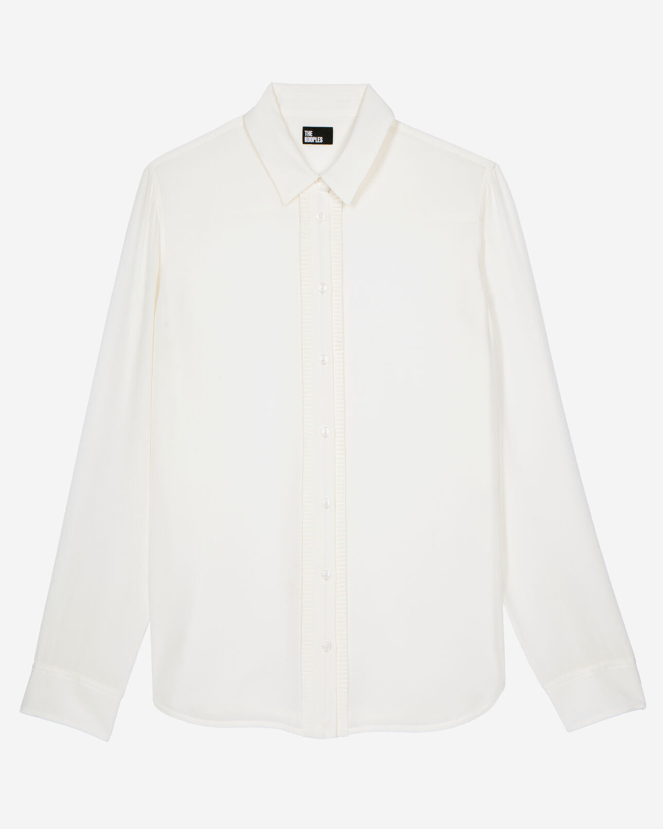The Kooples WOMEN ECRU unbleached silk shirt