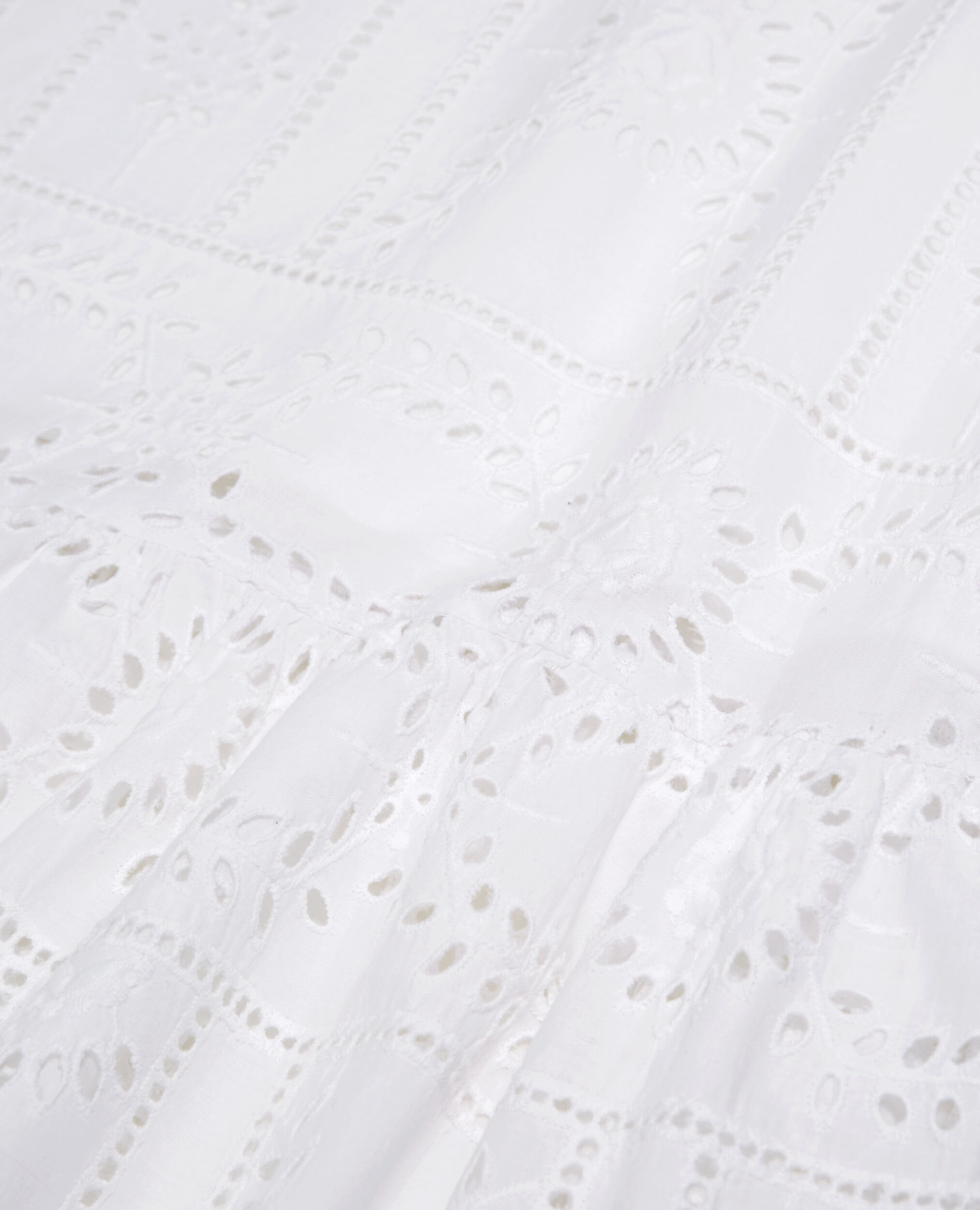 Jupe longue blanche coton volant broderie, WHITE, hi-res image number null