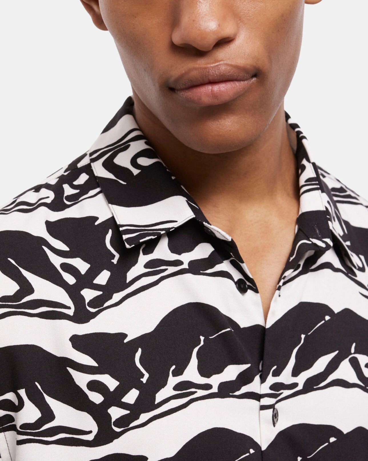 The Kooples HOMBRE BLACK / WHITE camisa estampada