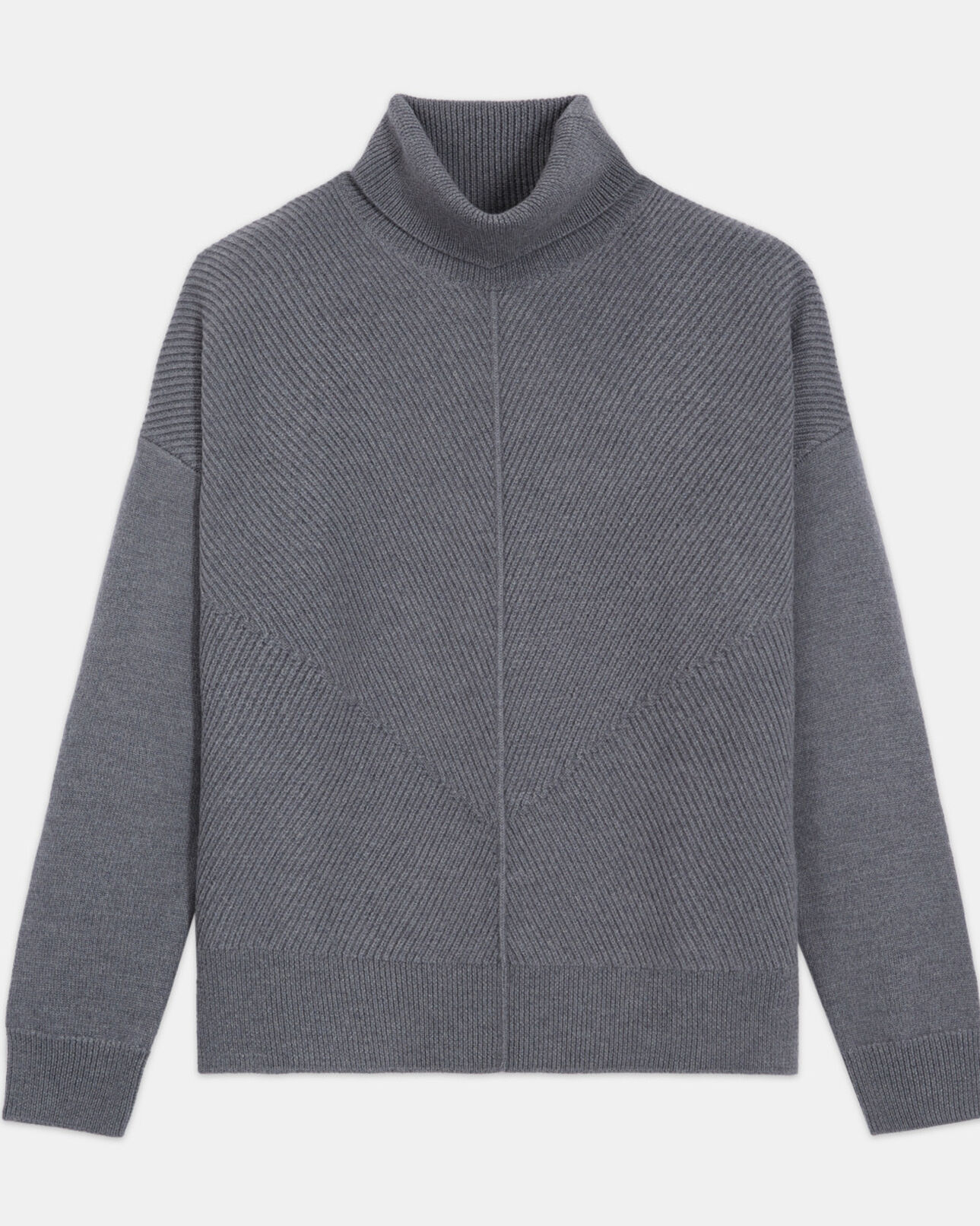 The Kooples WOMEN MIDDLE GREY gray wool sweater