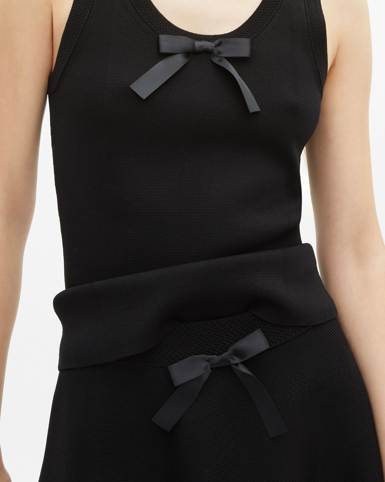 The Kooples F BLACK short black mesh skirt