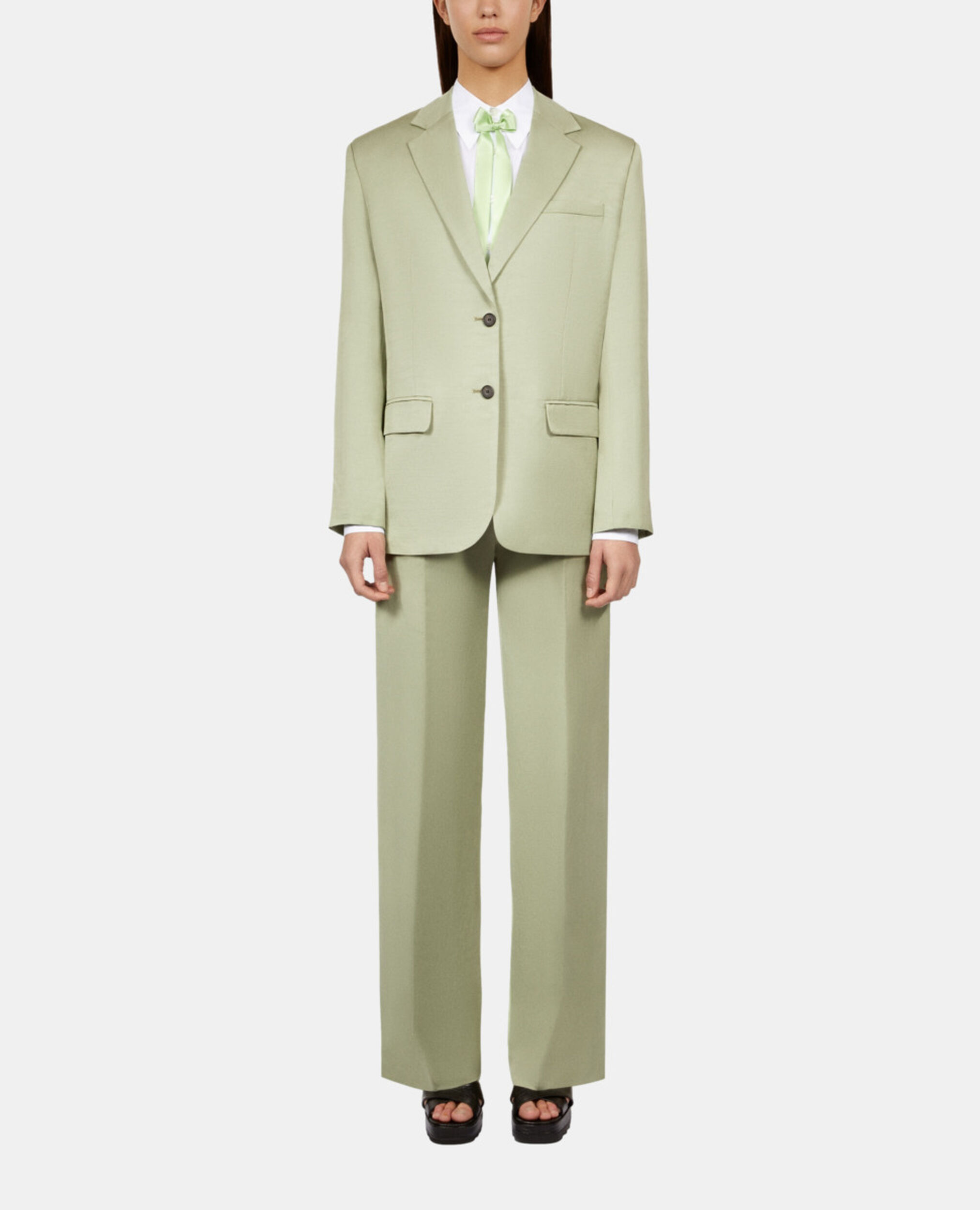 Light green linen suit jacket, KAKI GREY, hi-res image number null