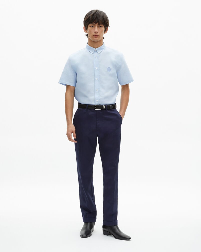 The Kooples HOMME SKY chemise manches courtes avec blason bleue