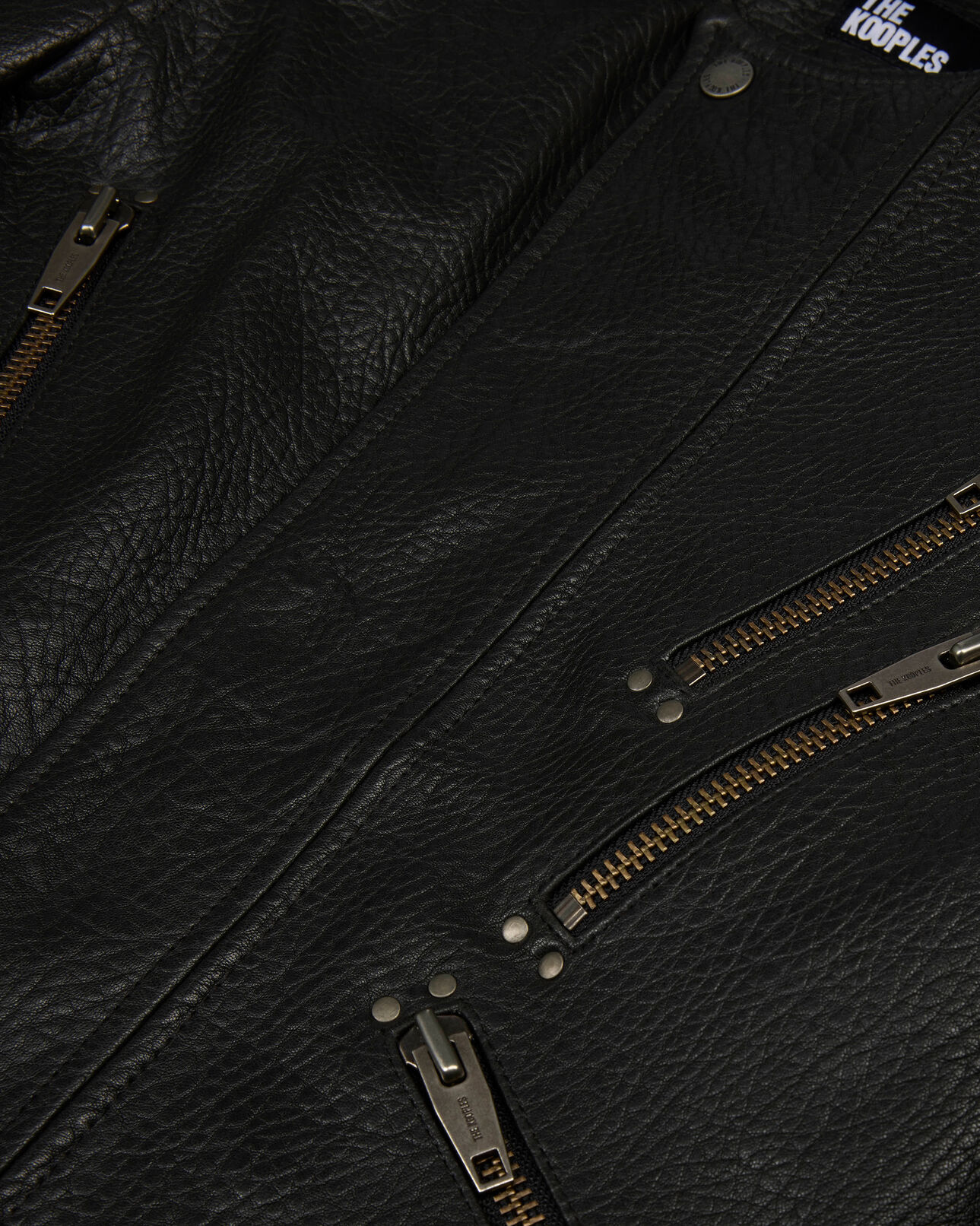 The Kooples FEMME BLACK blouson en cuir noir