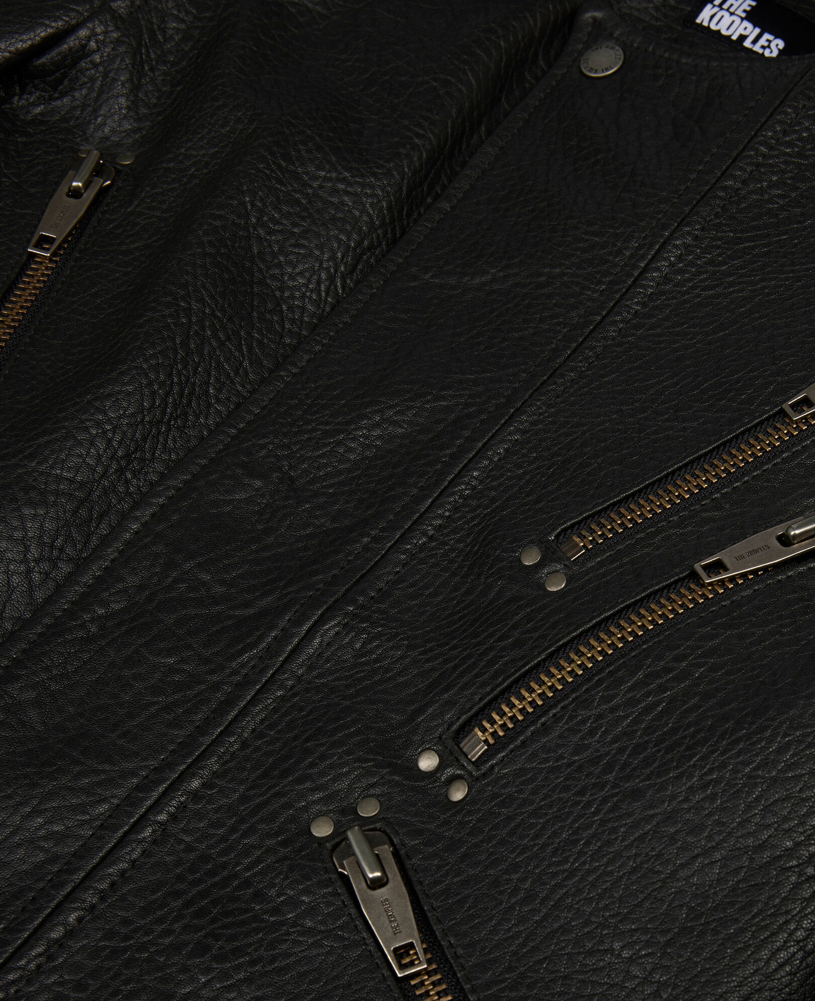 The Kooples WOMEN BLACK black leather jacket