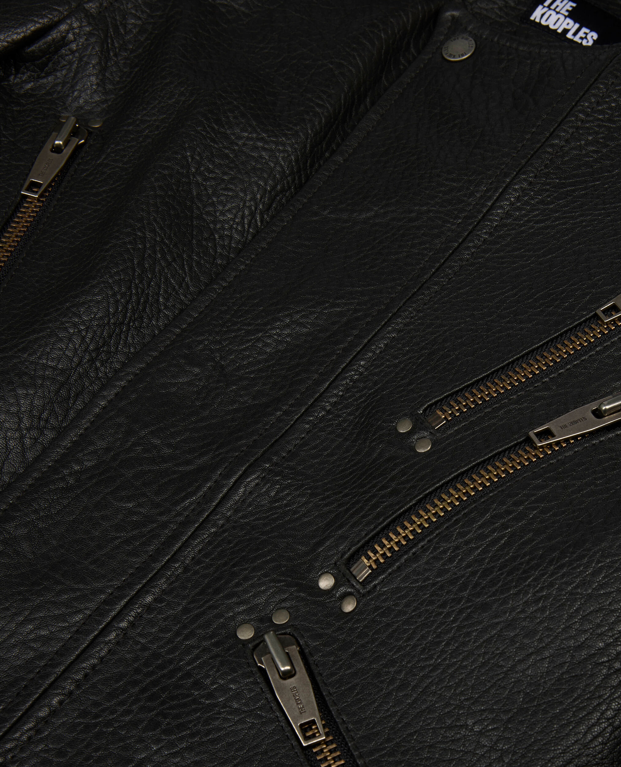 Black leather jacket, BLACK, hi-res image number null