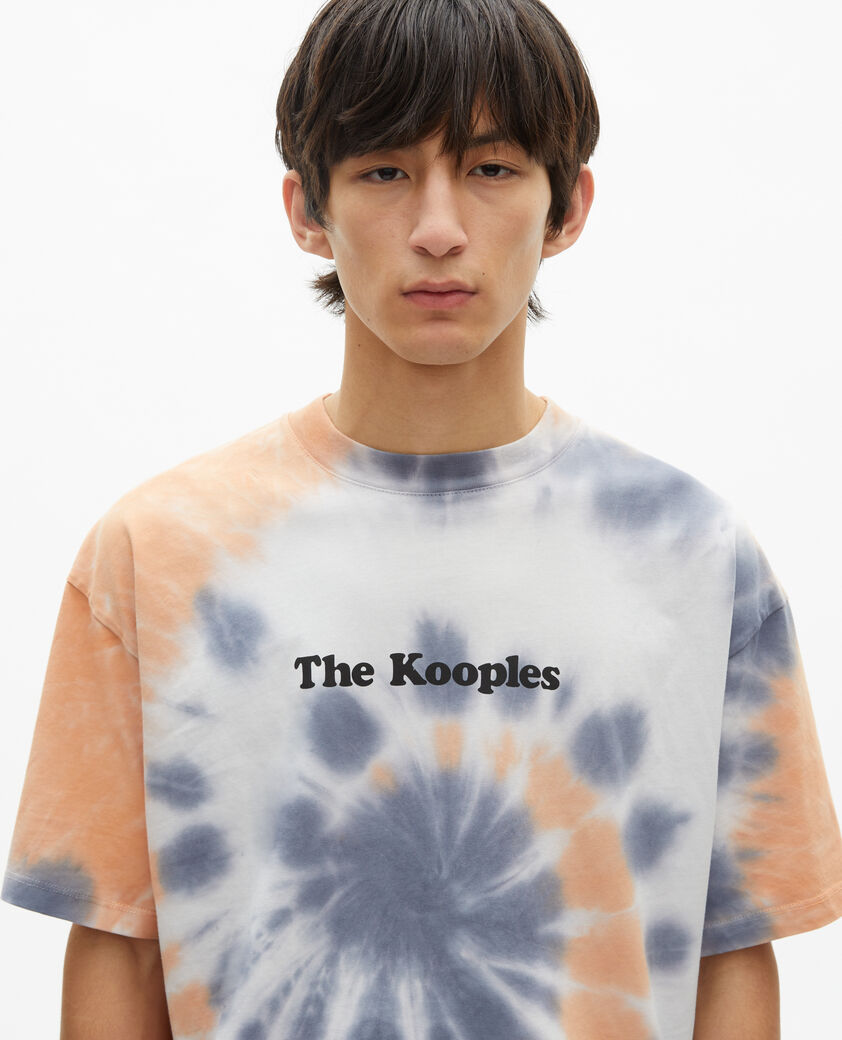 The Kooples H NEW LIGHT BLUE blue tie and dye t-shirt
