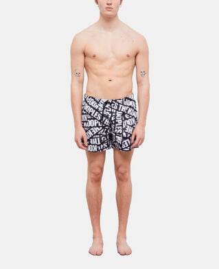 The Kooples HERREN BLACK badeshorts mit logo-tape
