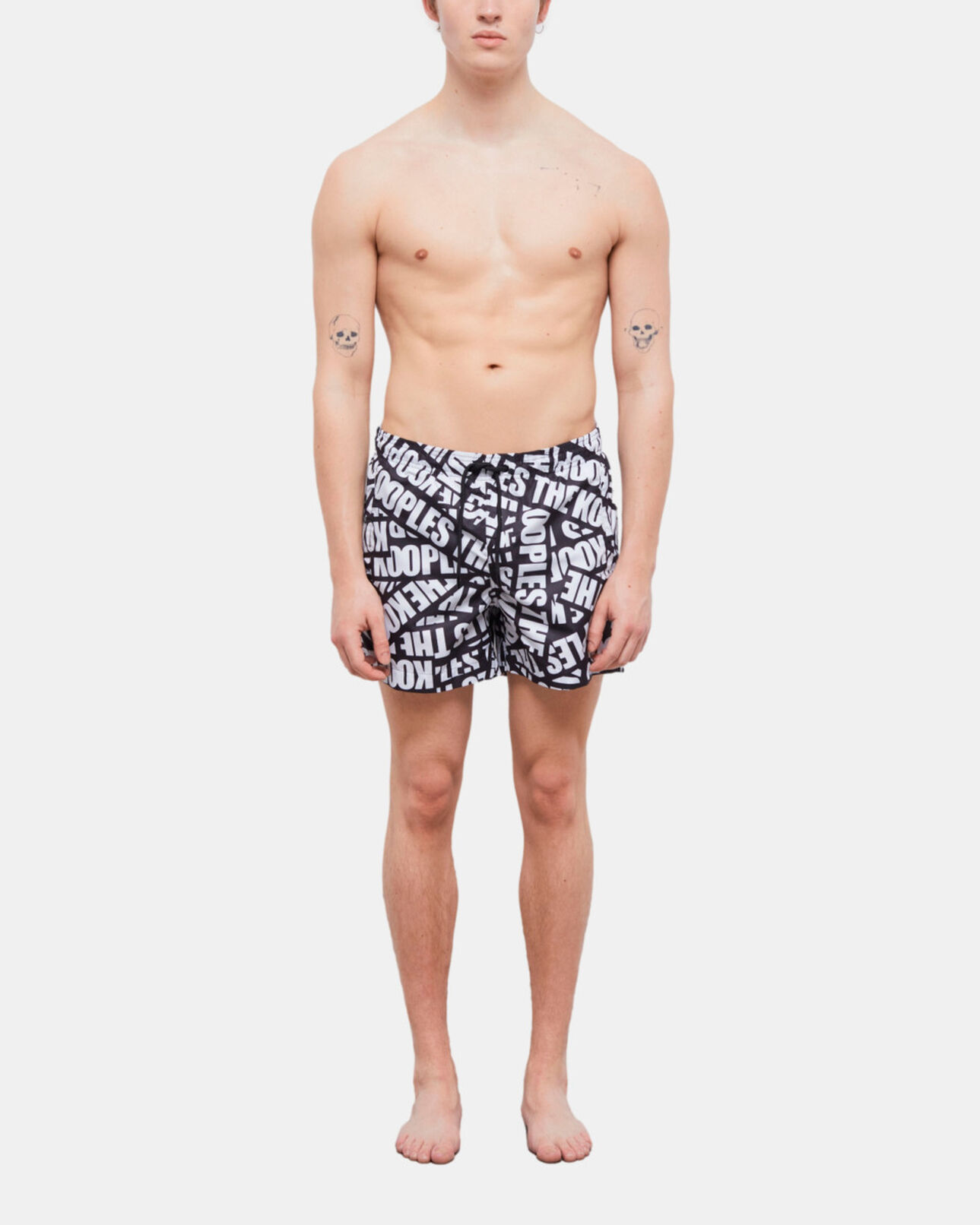 The Kooples HOMME BLACK short de bain tape logo