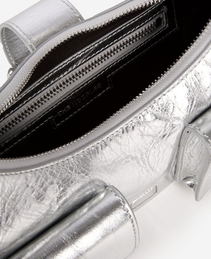 The Kooples MUJER SILVER bolso amelia de piel plateada