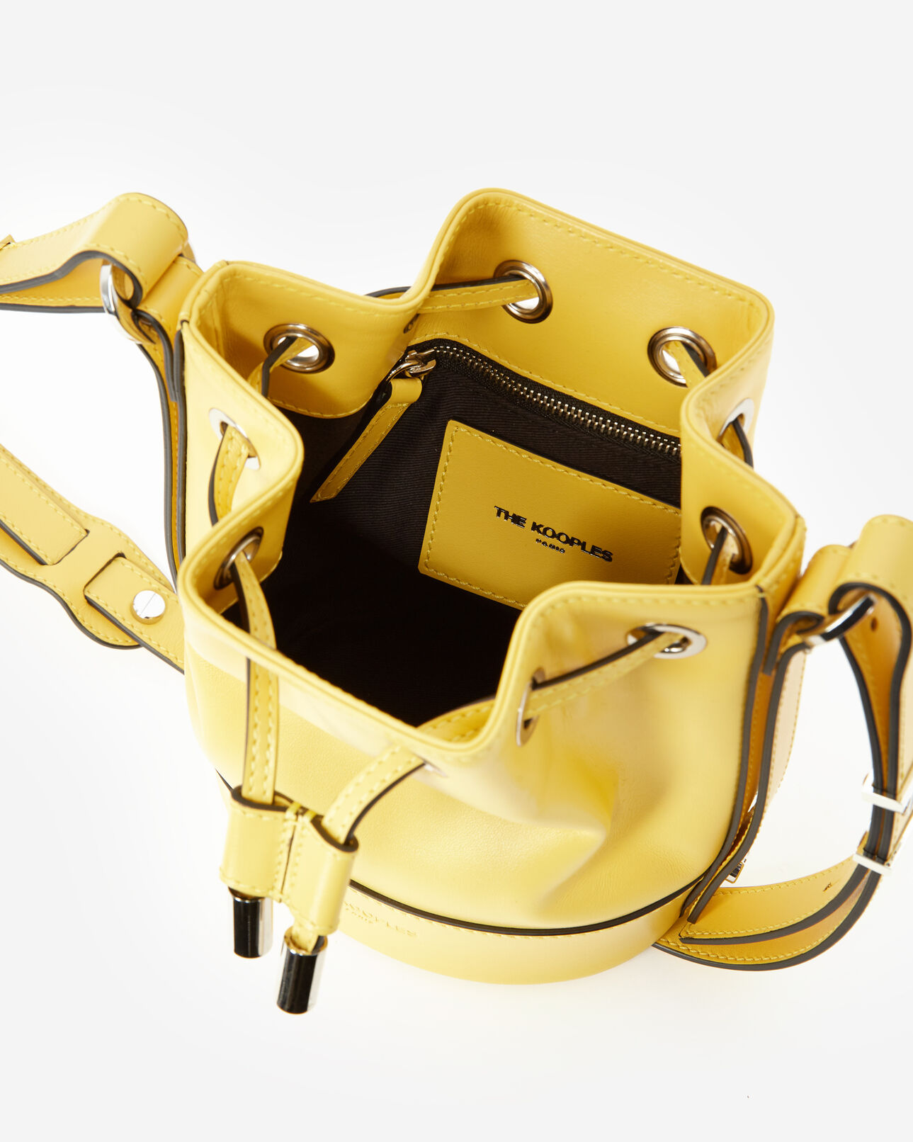 The Kooples WOMEN BRIGHT YELLOW small tina bag in smooth yellow leather