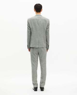 The Kooples HOMME BLACK GREY veste de costume en pied de poule noir et blanc