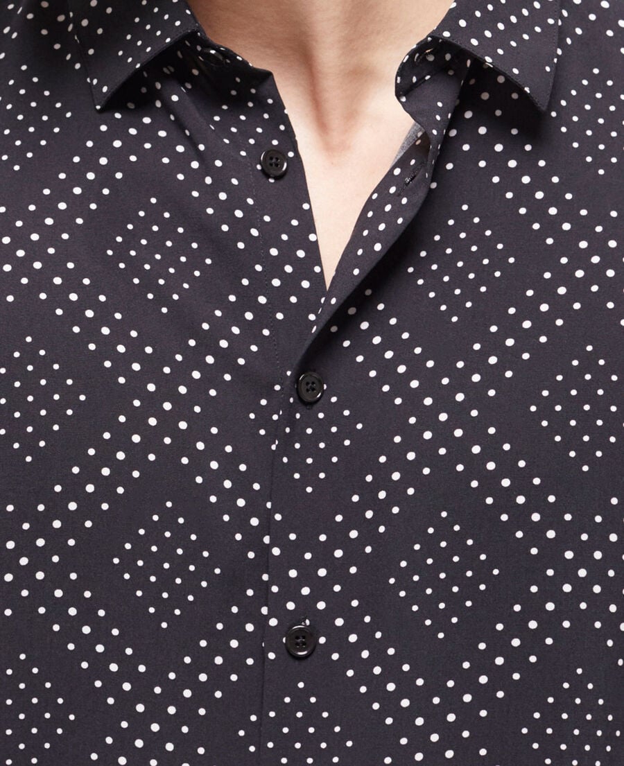 The Kooples HOMME BLACK WHITE chemise col classique imprimée