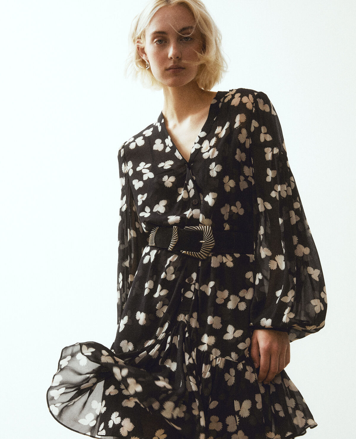 The kooples long sales floral wrap dress