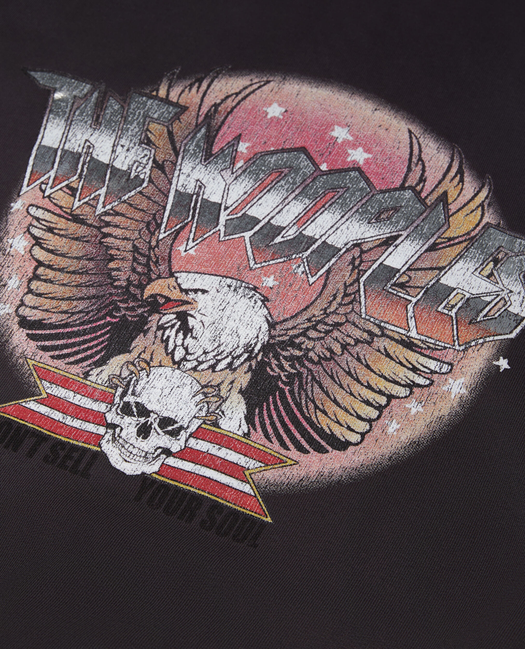 Sweatshirt à capuche gris carbone avec sérigraphie Rock eagle, CARBONE, hi-res image number null