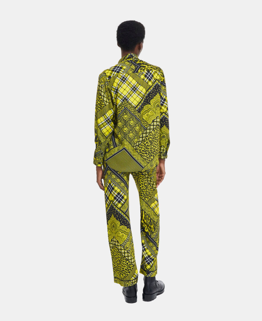 straight printed pants