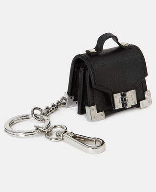 The Kooples MUJER BLACK / SILVER llavero emily piel negro