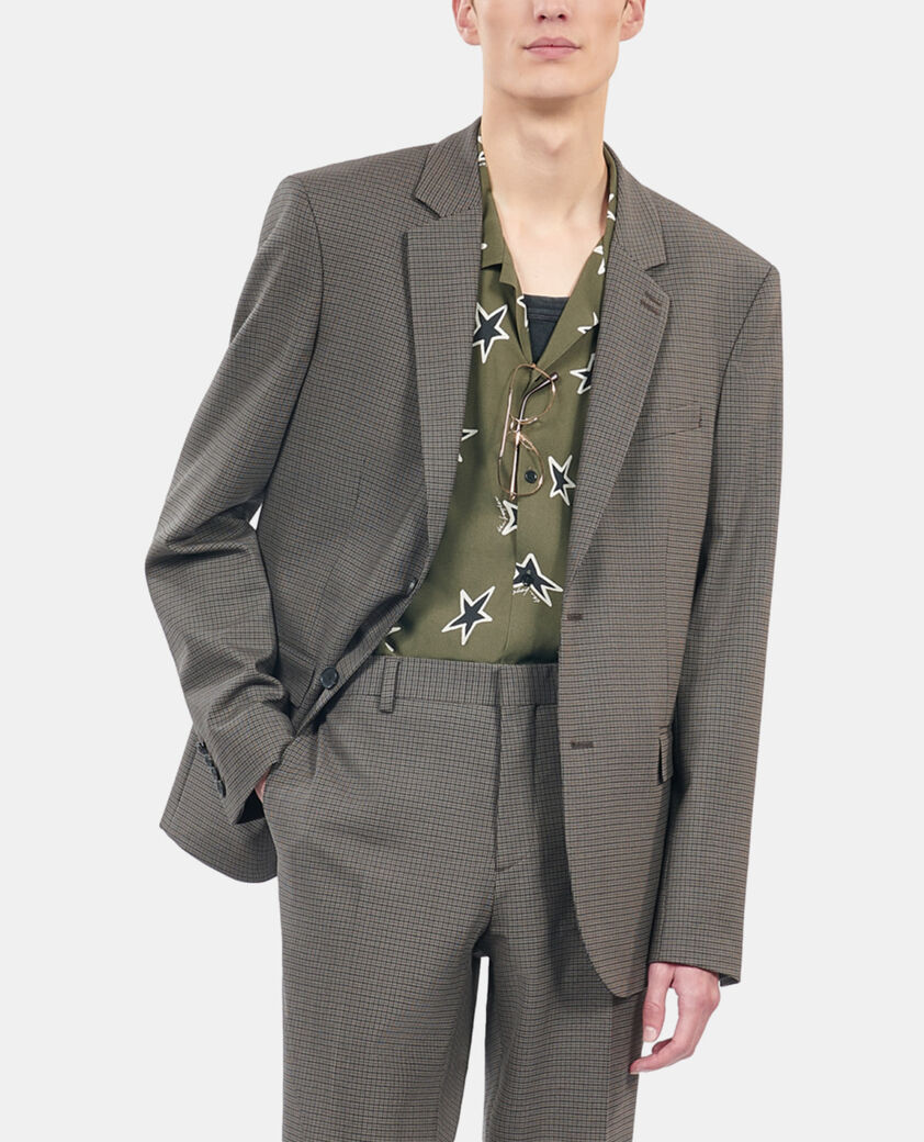 The Kooples HERREN BROWN braune anzugjacke aus wolle