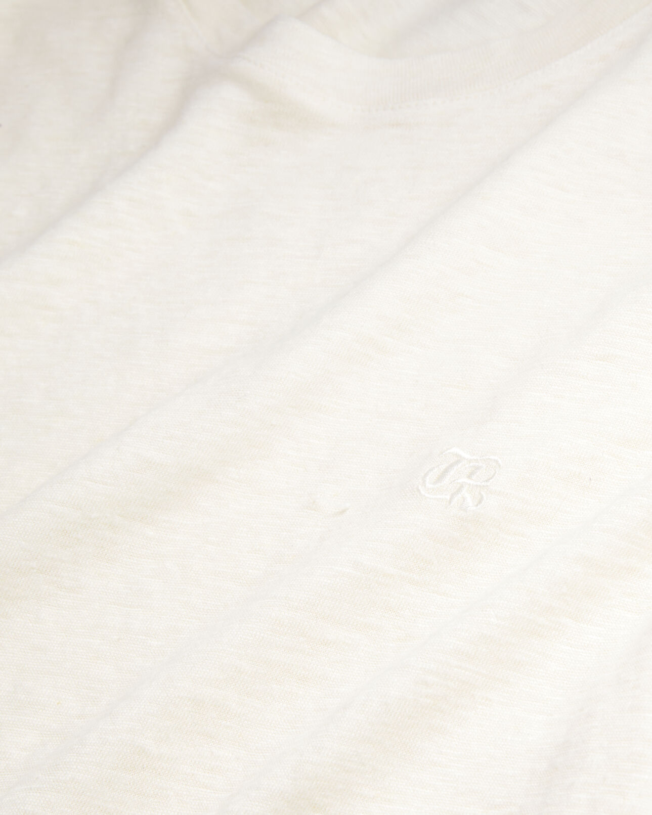 The Kooples HOMME ECRU t-shirt homme ecru en lin avec blason
