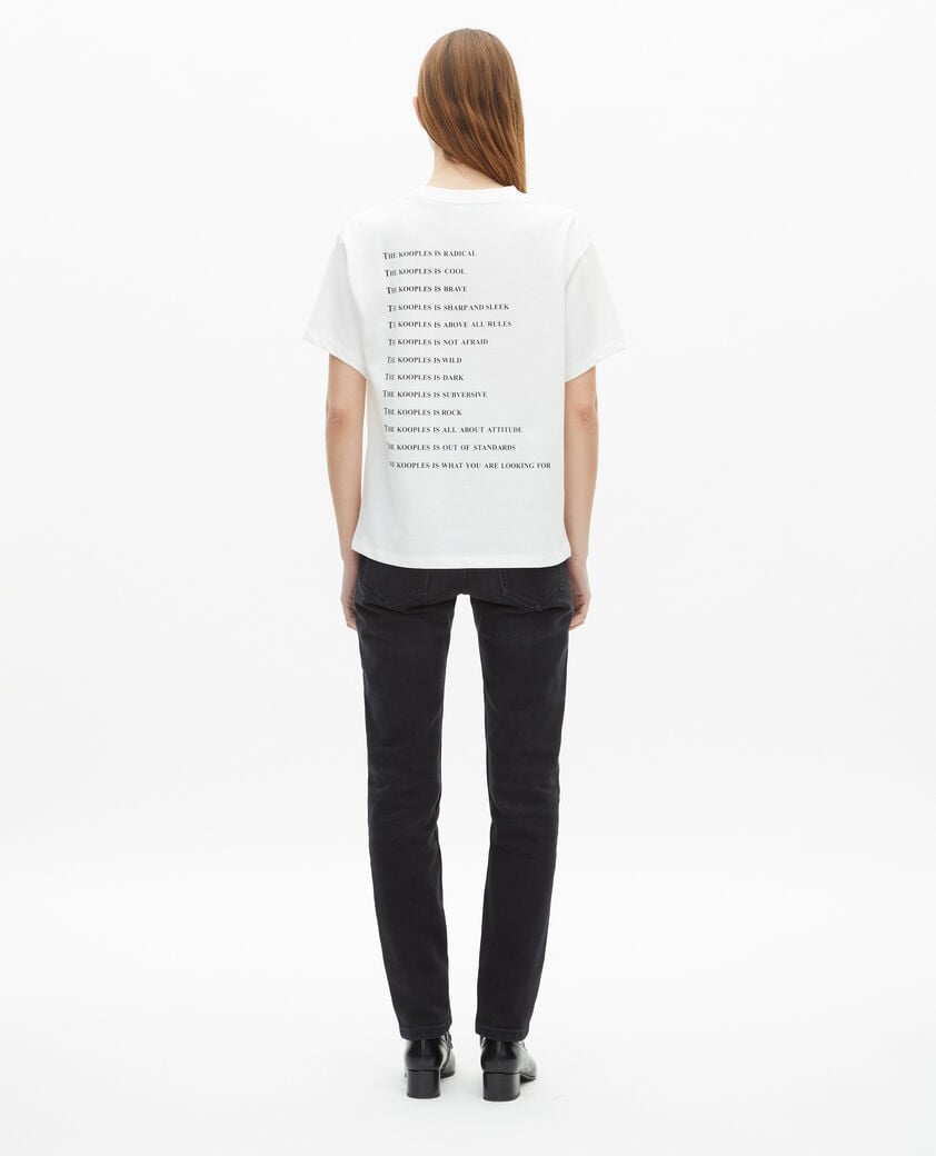 The Kooples WOMEN WHITE what is t-shirt with white beads
