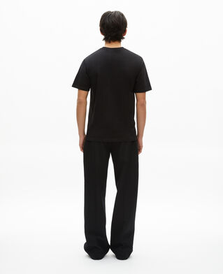 The Kooples MEN BLACK t-shirt with black heart flocking