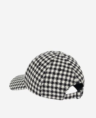 The Kooples M PIED DE POULE black houndstooth wool cap