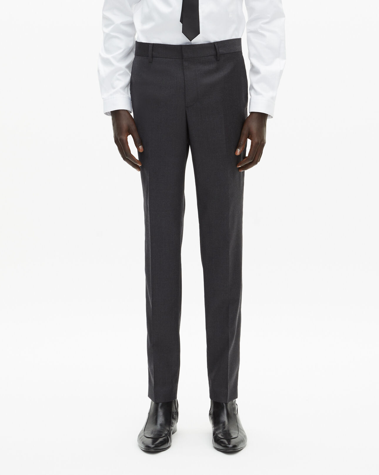 The Kooples HERREN GREY graue slim-fit-anzughose aus wolle