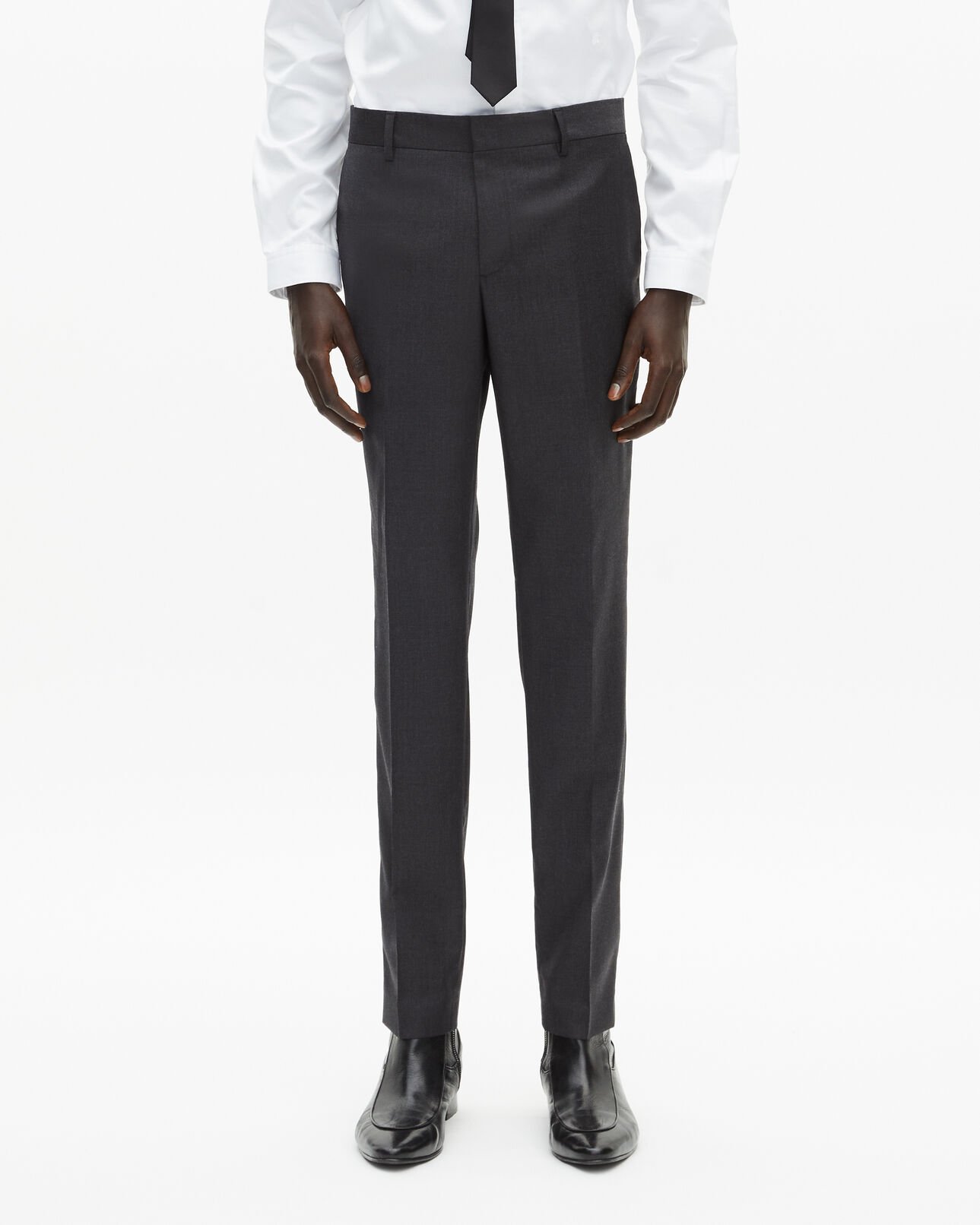 The Kooples HERREN GREY graue slim-fit-anzughose aus wolle