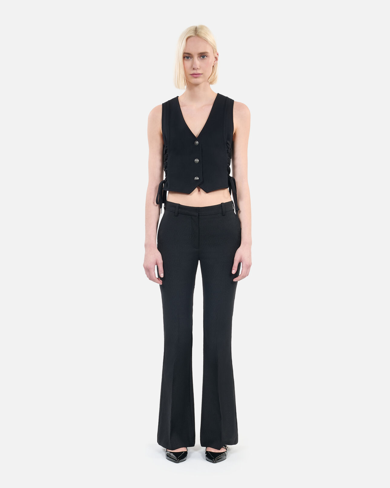 The Kooples F BLACK black waistcoat with lacing 