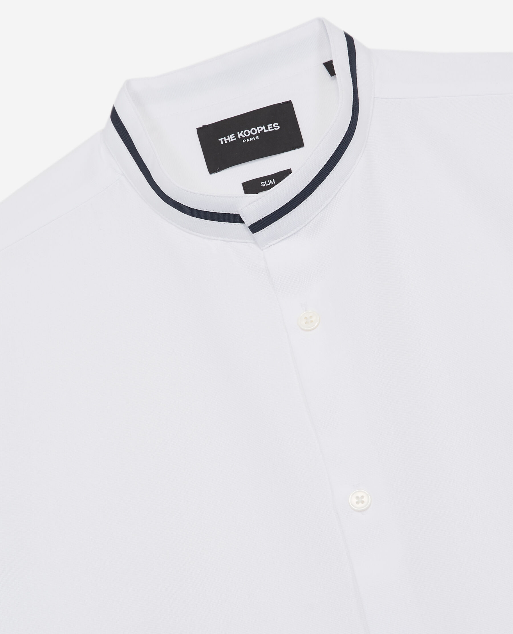 Chemise homme col officier slim blanche The Kooples