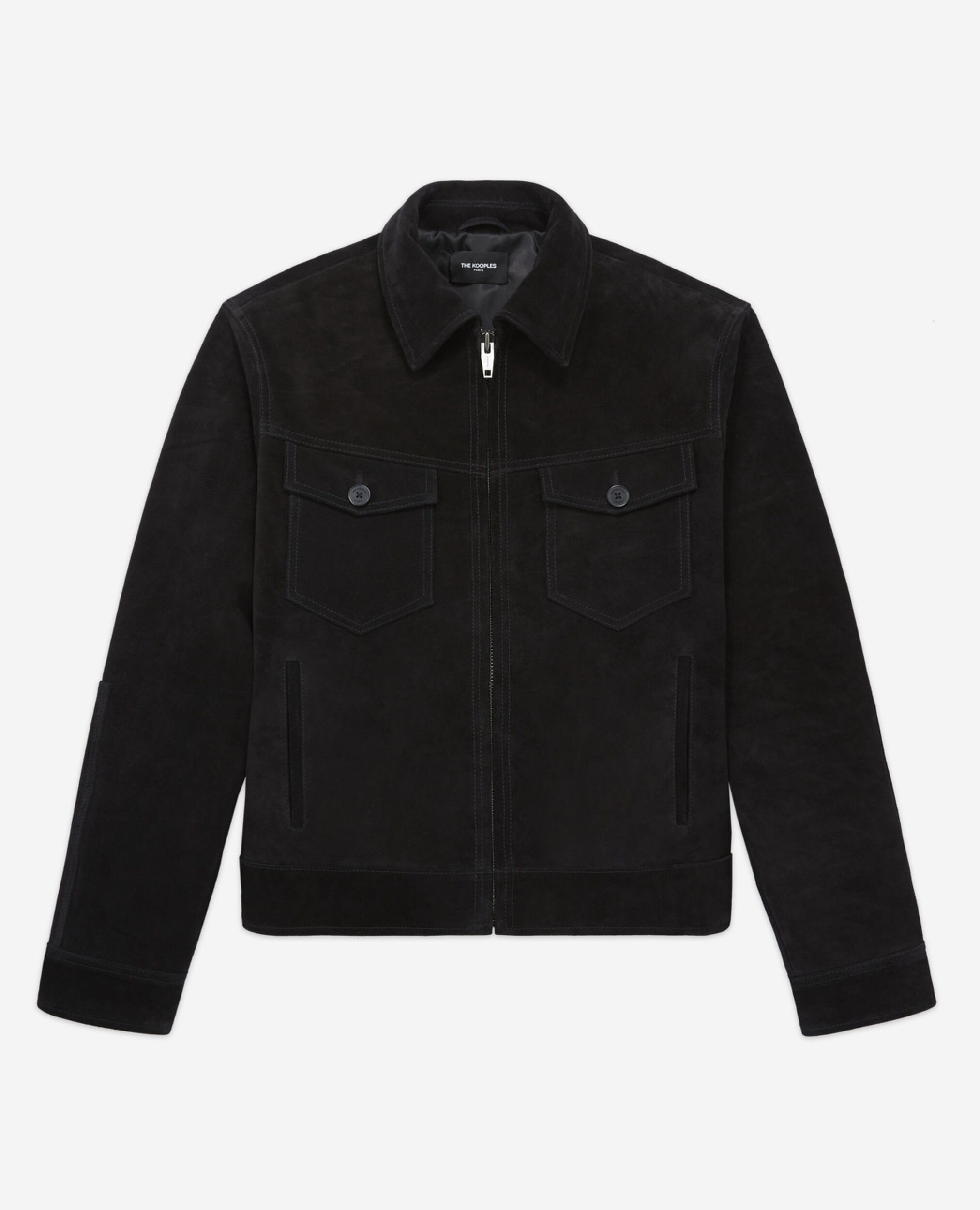 Suede jacket, BLACK, hi-res image number null