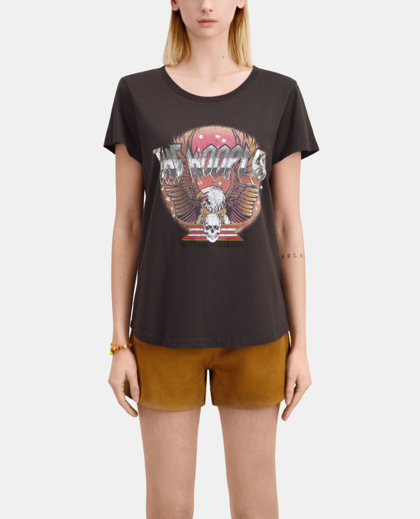 The Kooples FEMME CARBONE t-shirt avec sérigraphie gris